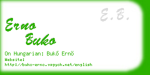 erno buko business card