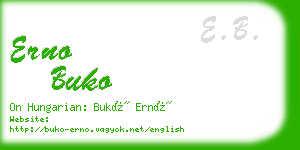 erno buko business card